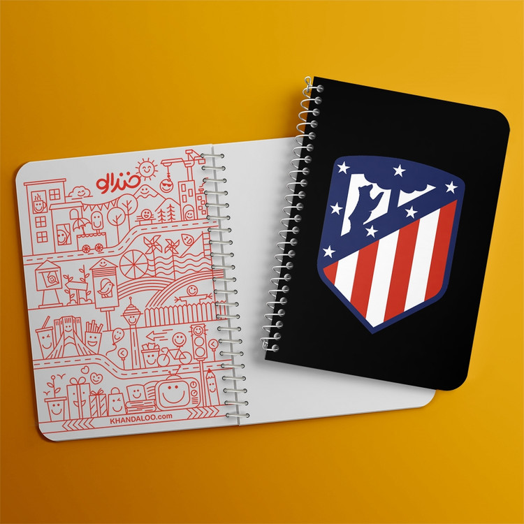 دفتر لیست خرید 50 برگ خندالو طرح باشگاه اتلتیکو مادرید Atletico Madrid کد 1997