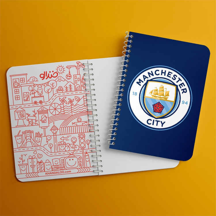 دفتر لیست خرید 50 برگ خندالو طرح باشگاه منچسترسیتی Manchester City کد 1988