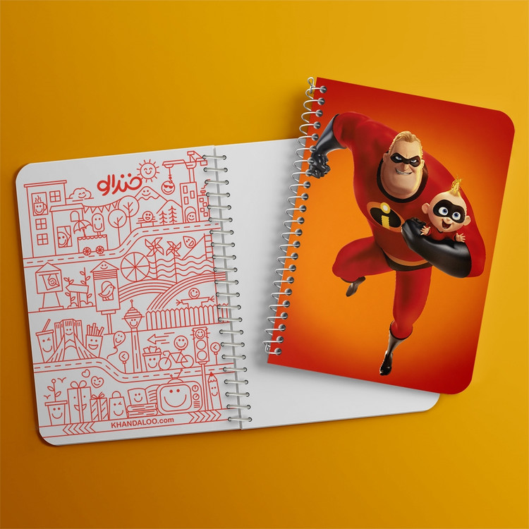 دفتر لیست خرید 50 برگ خندالو طرح شگفت انگیزان The Incredibles کد 1847