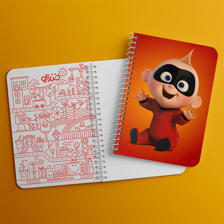 دفتر لیست خرید 50 برگ خندالو طرح شگفت انگیزان The Incredibles کد 1843