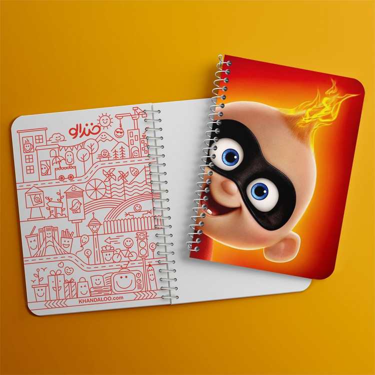 دفتر لیست خرید 50 برگ خندالو طرح شگفت انگیزان The Incredibles کد 1842