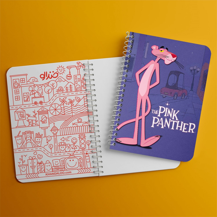دفتر لیست خرید 50 برگ خندالو طرح پلنگ صورتی Pink Panther کد 1403