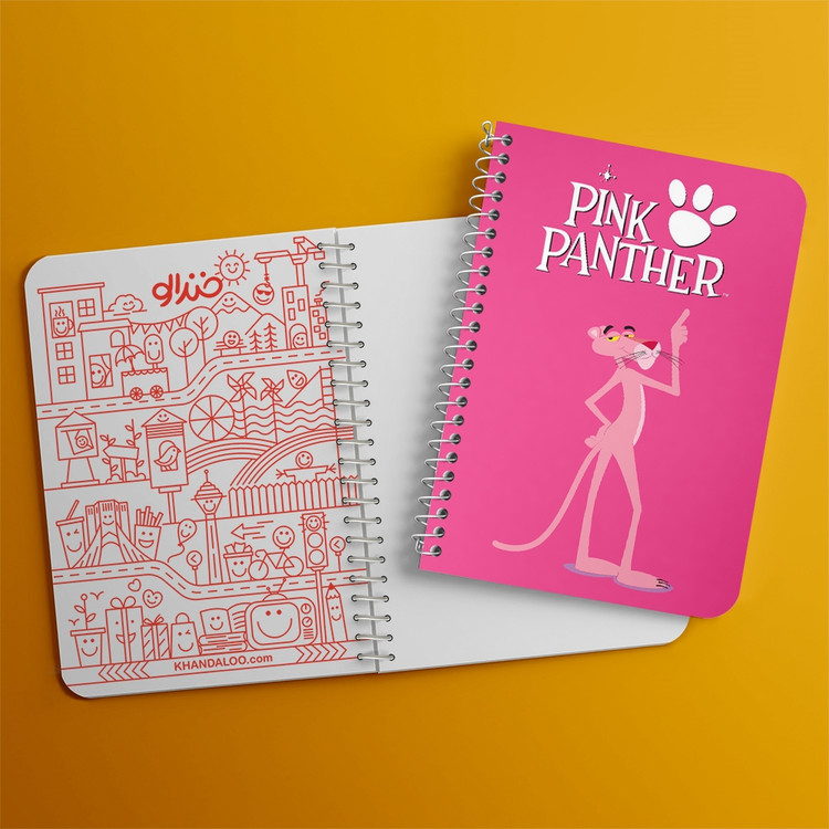 دفتر لیست خرید 50 برگ خندالو طرح پلنگ صورتی Pink Panther کد 1402