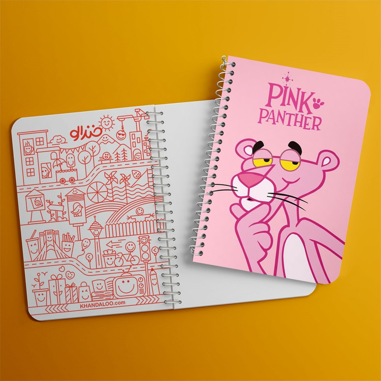 دفتر لیست خرید 50 برگ خندالو طرح پلنگ صورتی Pink Panther کد 1399
