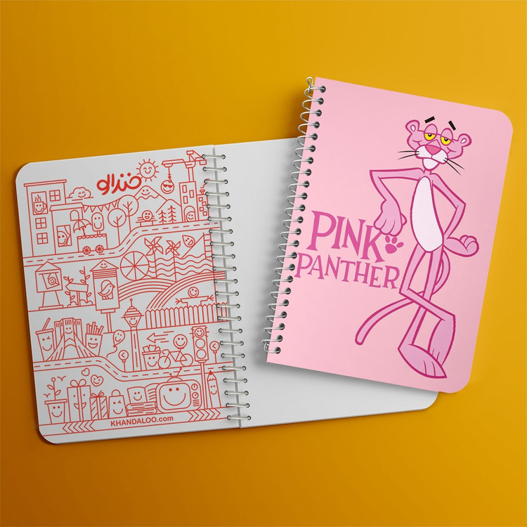 دفتر لیست خرید 50 برگ خندالو طرح پلنگ صورتی Pink Panther کد 1397