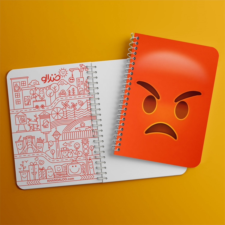دفتر لیست خرید 50 برگ خندالو طرح ایموجی Emoji کد 1298