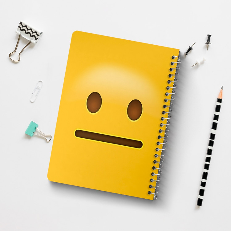 دفتر لیست خرید 50 برگ خندالو طرح ایموجی Emoji کد 1293