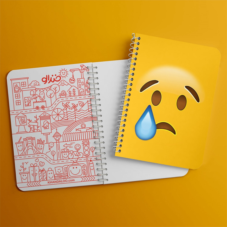دفتر لیست خرید 50 برگ خندالو طرح ایموجی Emoji کد 1291
