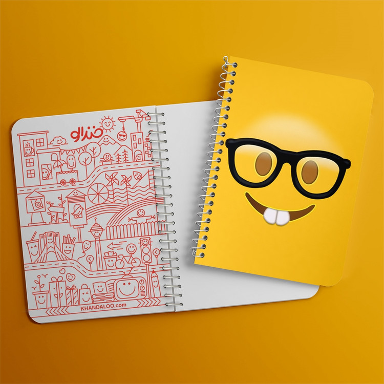 دفتر لیست خرید 50 برگ خندالو طرح ایموجی Emoji کد 1290