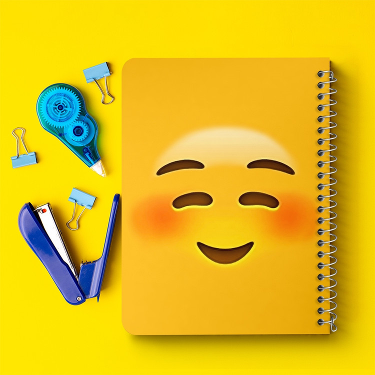 دفتر لیست خرید 50 برگ خندالو طرح ایموجی Emoji کد 1289