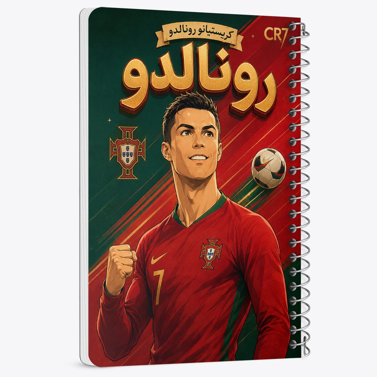 دفتر نقطه ای 50 برگ خندالو طرح کریستیانو رونالدو (Cristiano Ronaldo) کد F14691