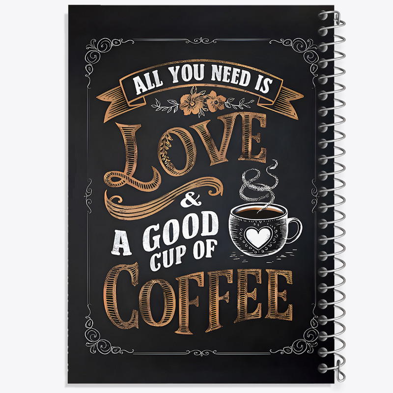 دفتر مشق 100 برگ خندالو طرح قهوه (COFFEE) کد F12727