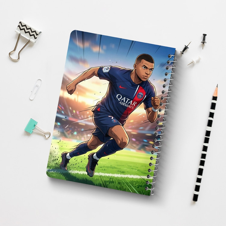 دفتر نقطه ای 50 برگ خندالو طرح کیلیان امباپه (Kylian Mbappé) کد F14676