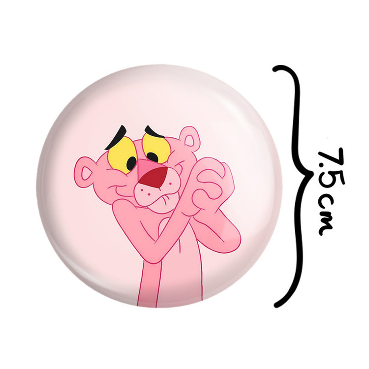آینه جیبی خندالو طرح پلنگ صورتی Pink Panther مدل تاشو کد 1401