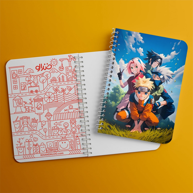 دفتر نقطه ای 50 برگ خندالو طرح ناروتو (Naruto) کد F14603