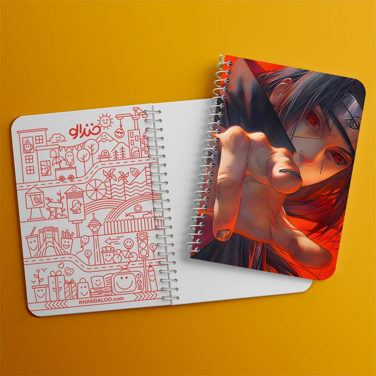 دفتر نقطه ای 50 برگ خندالو طرح ایتاچی اوچیها ناروتو (Naruto) کد F14602