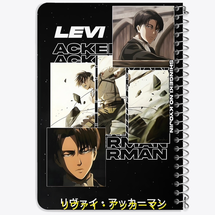 دفتر نقطه ای 50 برگ خندالو طرح لیوای اتک آن تایتان (Attack On Titan) کد F14591