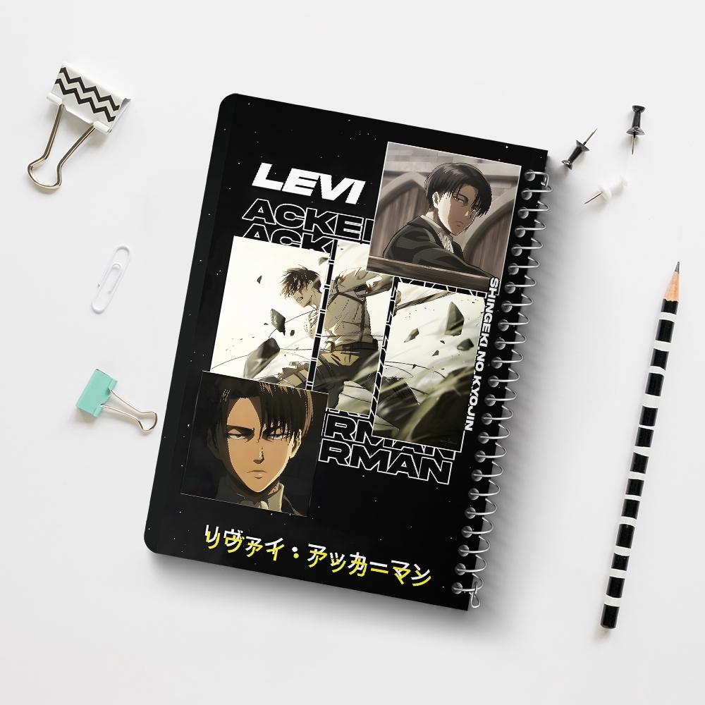 دفتر نقطه ای 50 برگ خندالو طرح لیوای اتک آن تایتان (Attack On Titan) کد F14591