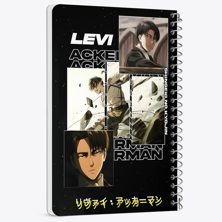 دفتر نقطه ای 50 برگ خندالو طرح لیوای اتک آن تایتان (Attack On Titan) کد F14591