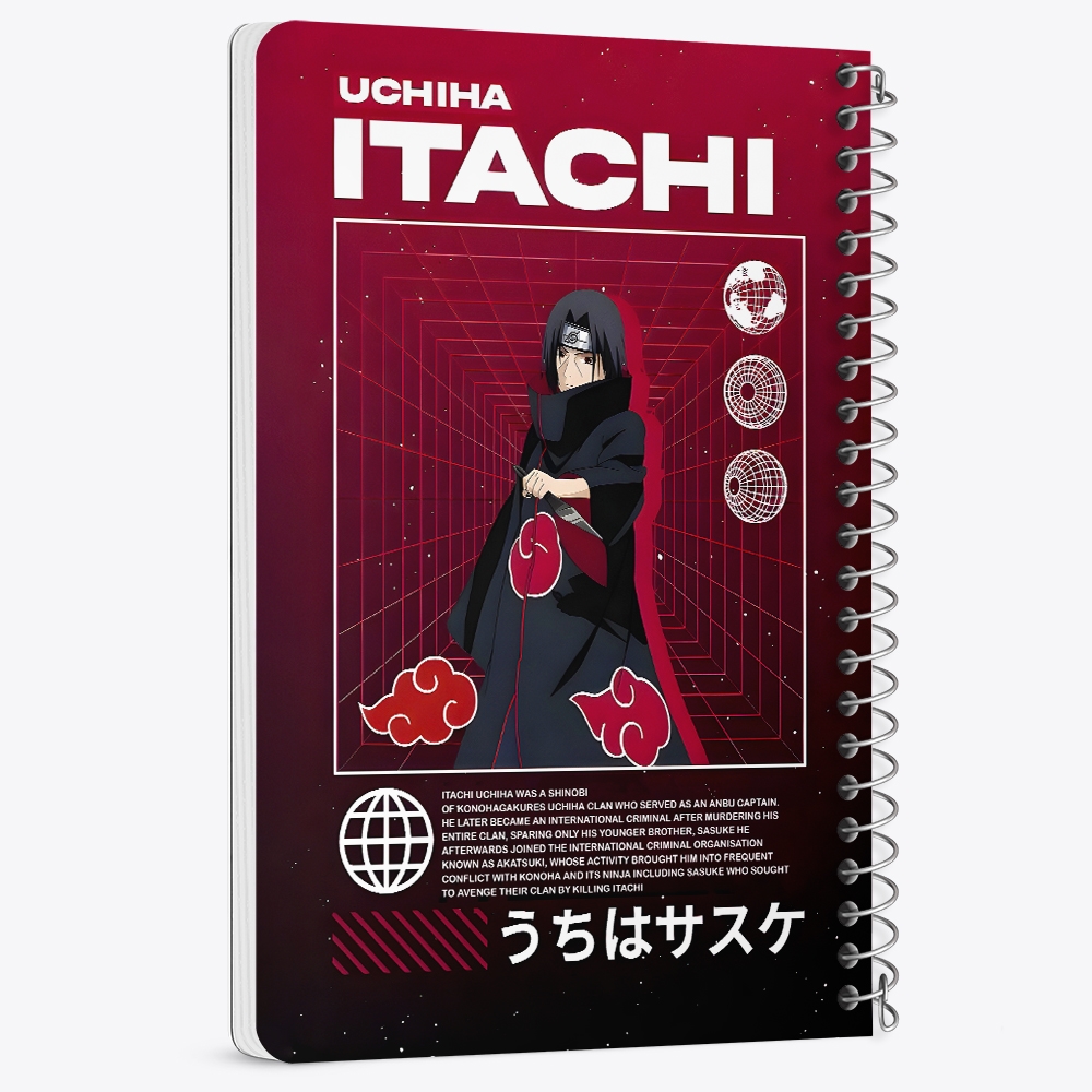 دفتر نقطه ای 50 برگ خندالو طرح ایتاچی اوچیها ناروتو (Naruto) کد F14575