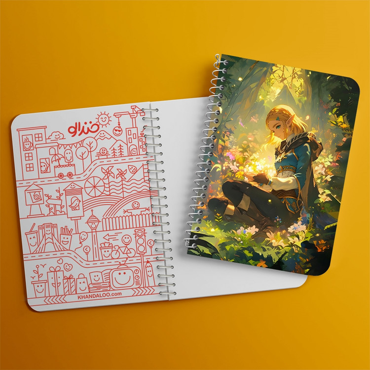 دفتر نقطه ای 50 برگ خندالو طرح افسانه زلدا (The Legend of Zelda) کد F14522