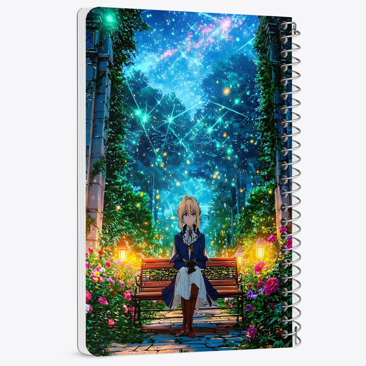 دفتر نقطه ای 50 برگ خندالو طرح وایولت اورگاردن (Violet Evergarden) کد F14502