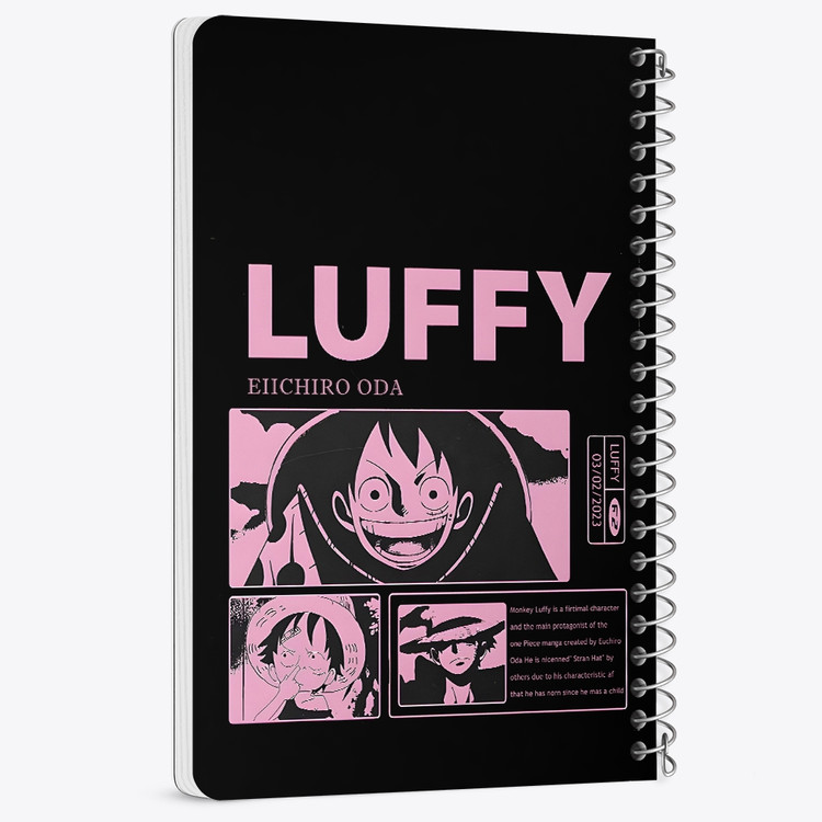 دفتر نقطه ای 50 برگ خندالو طرح لوفی وان پیس (One Piece) کد F14471
