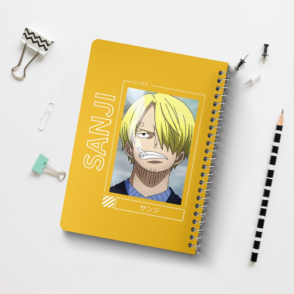 دفتر نقطه ای 50 برگ خندالو طرح سانجی وان پیس (One Piece) کد F14467