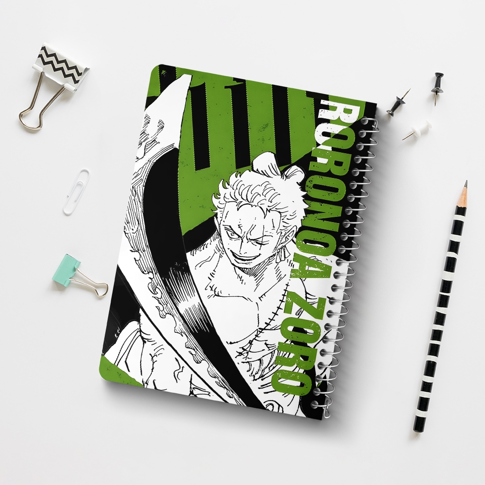 دفتر نقطه ای 50 برگ خندالو طرح زورو وان پیس (One Piece) کد F14460