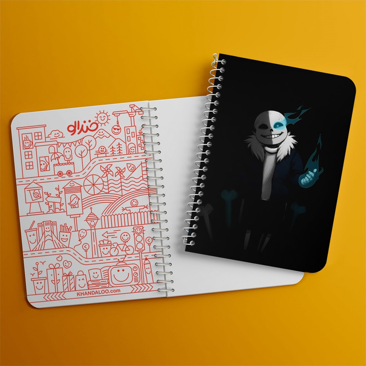 دفتر نقطه ای 50 برگ خندالو طرح آندرتیل (Undertale) کد F14447