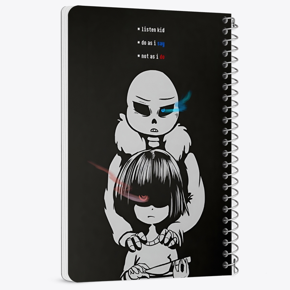 دفتر نقطه ای 50 برگ خندالو طرح آندرتیل (Undertale) کد F14446