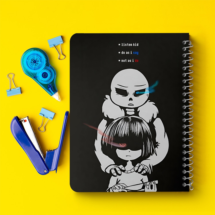 دفتر نقطه ای 50 برگ خندالو طرح آندرتیل (Undertale) کد F14446