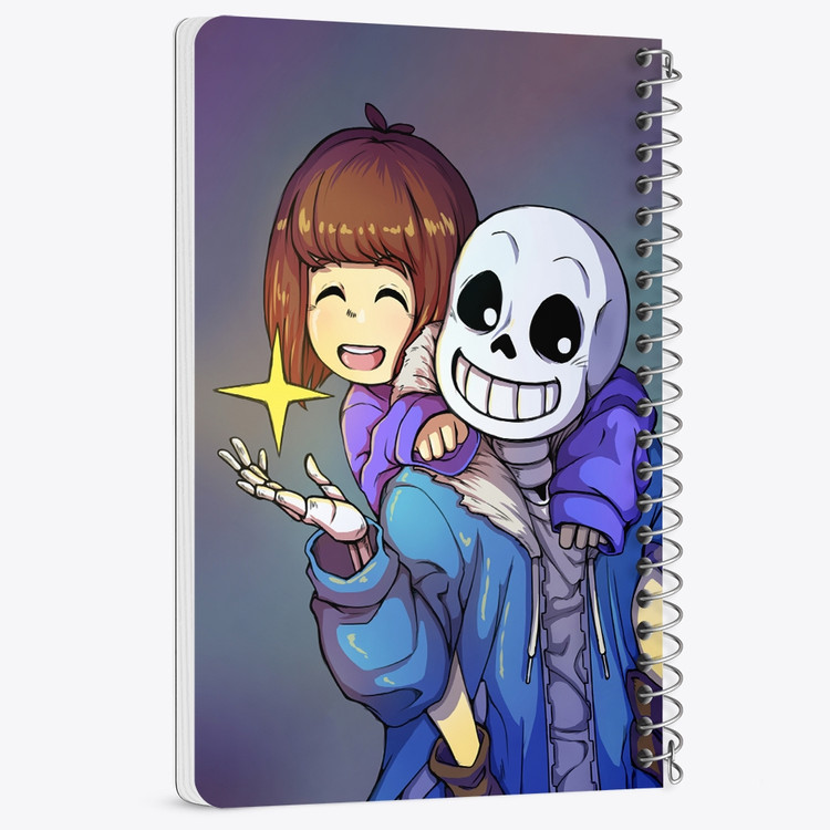 دفتر نقطه ای 50 برگ خندالو طرح آندرتیل (Undertale) کد F14442