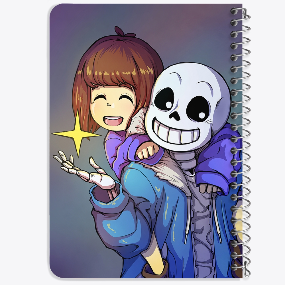 دفتر نقطه ای 50 برگ خندالو طرح آندرتیل (Undertale) کد F14442