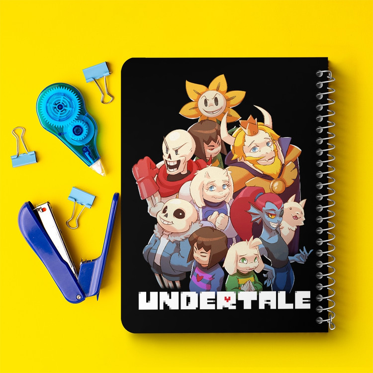 دفتر نقطه ای 50 برگ خندالو طرح آندرتیل (Undertale) کد F14441