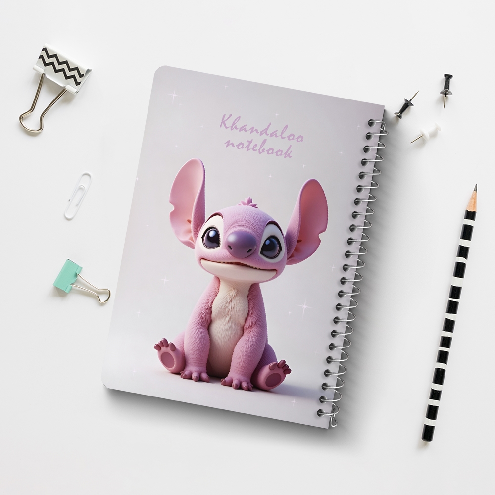 دفتر نقطه ای 50 برگ خندالو طرح استیچ (Stitch) کد N9782
