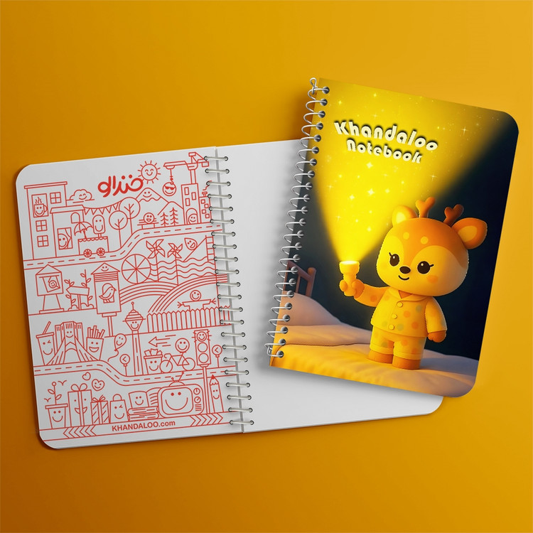 دفتر نقطه ای 50 برگ خندالو طرح آهو خوشگل کد N9766