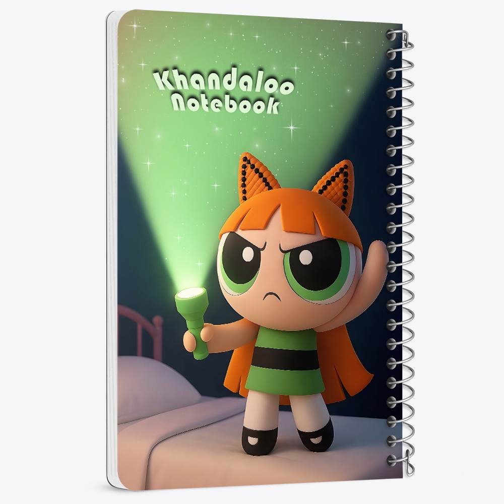 دفتر نقطه ای 50 برگ خندالو طرح پاورپاف گرلز (The Powerpuff Girls) کد N9726