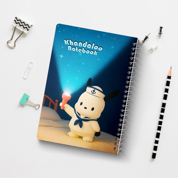 دفتر نقطه ای 50 برگ خندالو طرح پوچاکو (Pochacco) کد N9719