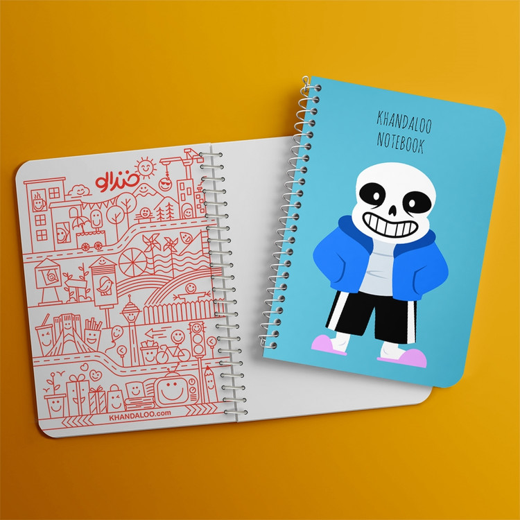 دفتر نقطه ای 50 برگ خندالو طرح سنس آندرتیل (Undertale) کد N9681