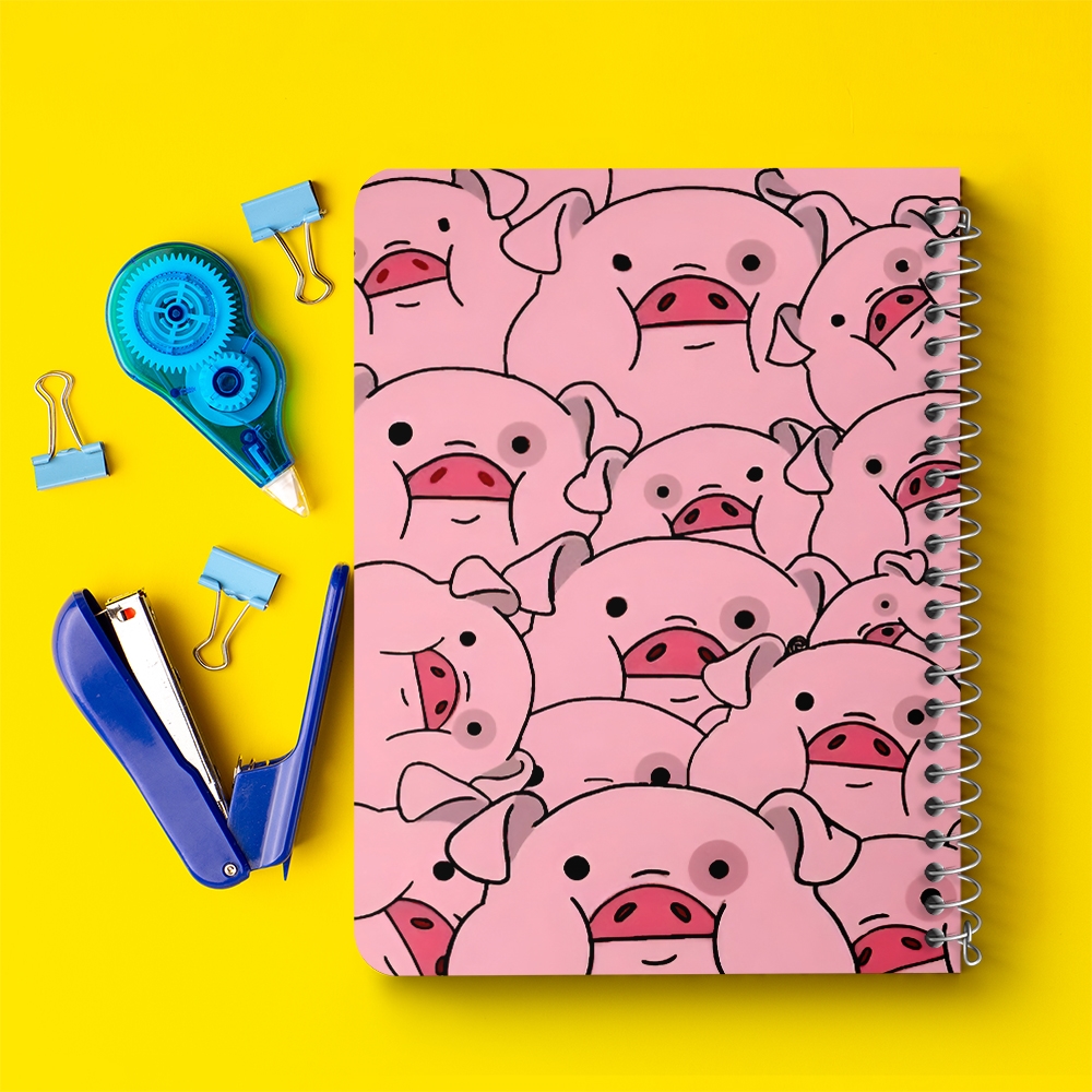 دفتر نقطه ای 50 برگ خندالو طرح پترن خوک بامزه کد N9669