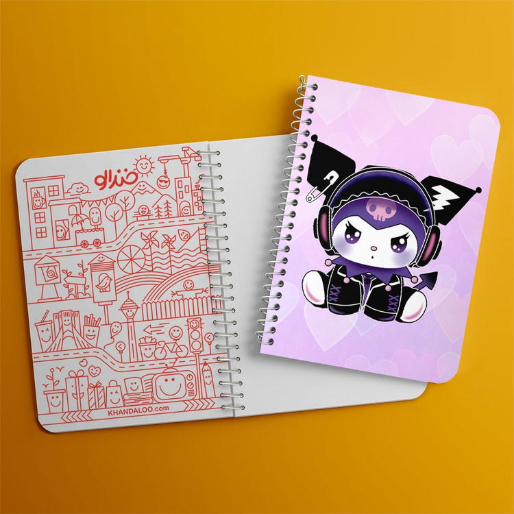 دفتر نقطه ای 50 برگ خندالو طرح کرومی (Kuromi) کد N9660
