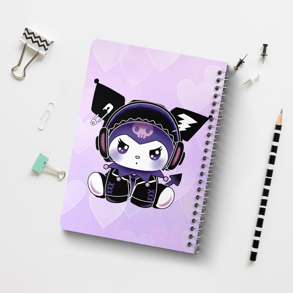 دفتر نقطه ای 50 برگ خندالو طرح کرومی (Kuromi) کد N9660