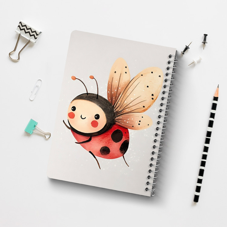 دفتر نقطه ای 50 برگ خندالو طرح کفشدوزک کد N9649