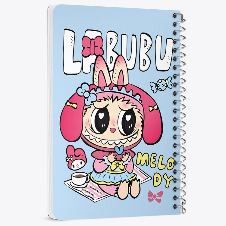 دفتر نقطه ای 50 برگ خندالو طرح عروسک لابوبو (Labubu) کد N9628