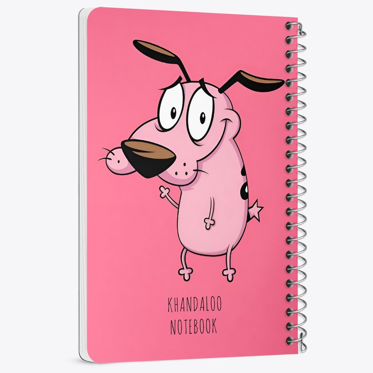 دفتر نقطه ای 50 برگ خندالو طرح سگ ترسو شجاع (Courage The Cowardly Dog) کد N9573