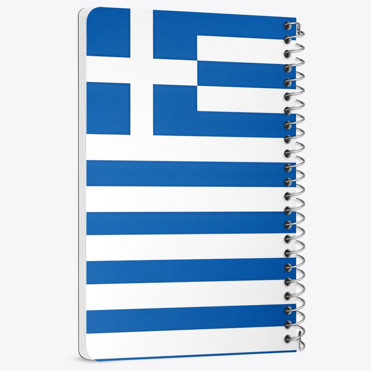 دفتر نقطه ای 50 برگ خندالو طرح پرچم یونان (Greece) کد 38487