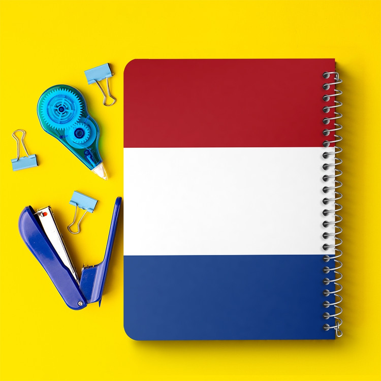 دفتر نقطه ای 50 برگ خندالو طرح پرچم هلند (Netherlands) کد 38454