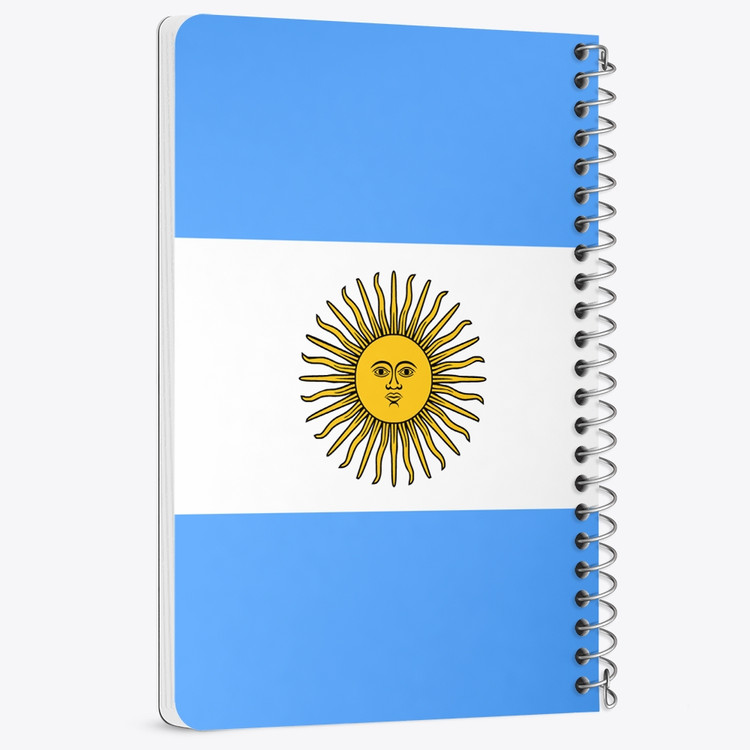 دفتر نقطه ای 50 برگ خندالو طرح پرچم آرژانتین (Argentina) کد 38451