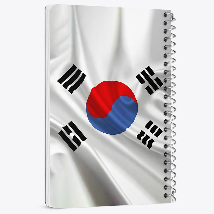دفتر نقطه ای 50 برگ خندالو طرح پرچم کره جنوبی (South Korea) کد 38449